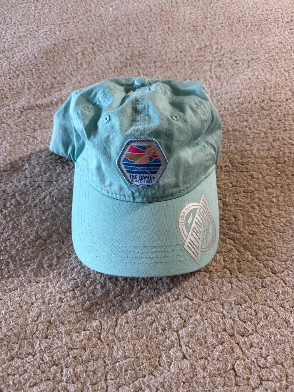 The Game Women's Mint Green Embroidered Patch Cotton Baseball Cap